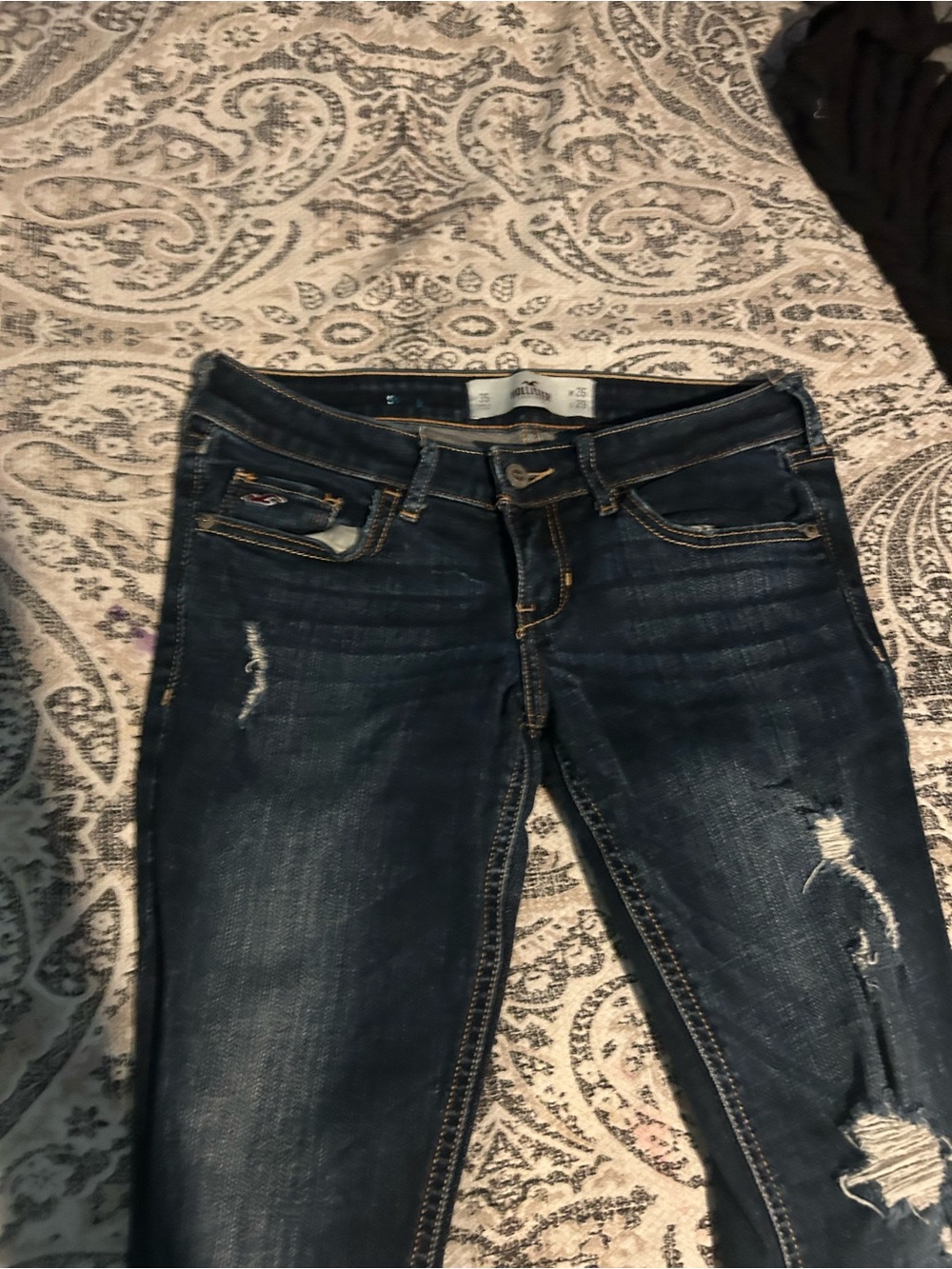 Dark Wash Distressed Women’s Jeans
